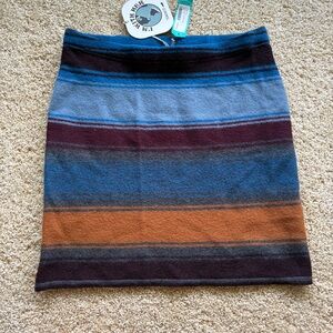 Toad & Co Merino Heartfelt Sweater Skirt Striped Wool NWT Women’s XL